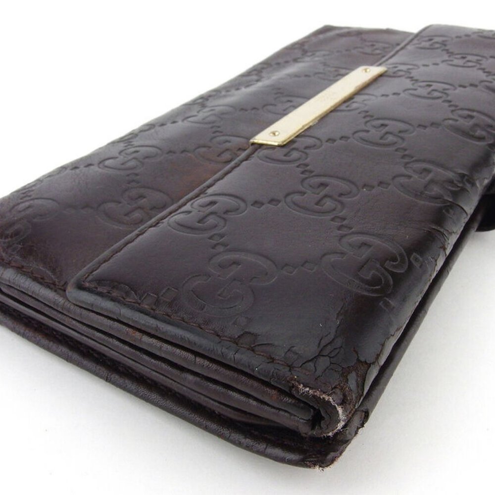 Gucci wallet Gutchishima leather Auth USED Q612 - Picture 9 of 9